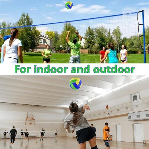 6 Pack Volleyballs Official Size 5, Soft Bulk Recreational Volley Balls with Pump and Net Bag for Indoor Outdoor Beach Pool Water Sand Game Training Match Gift for Beginner Women, Black in Saudi Arabia