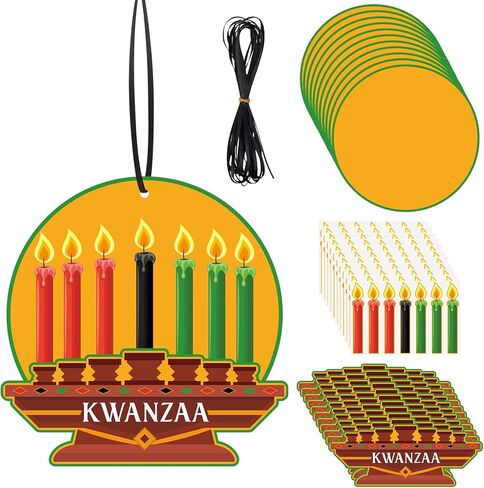 24 مجموعة من Kwanzaa Craft اصنع الشموع الخاصة بك مع شريط DIY ملصقات كينارا لتزيين التراث الأفريقي لحفلات العطلات، علامة فنية لمستلزمات ديكور الأنشطة المكتبية in Saudi Arabia