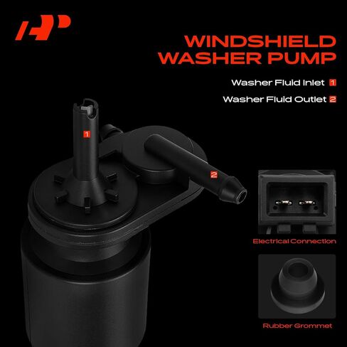 A-Premium Front or Rear Windshield Washer Pump Compatible with Chevy Equinox & Volkswagen Passat, Golf & Jeep Renegade & Fiat 500 & Suzuki XL-7 & Pontiac Torrent & Ram ProMaster 1500 & Saturn Astra in Saudi Arabia