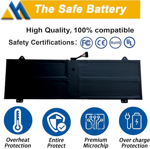 L18M4PH0 L18C4PH0 Laptop Battery Replacement for Lenovo Yoga C940-14IIL Yoga C940 15irh 14 Series 5B10T11585 5B10W67374 5B10T11586 5B10W67180 7.68V 60Wh 7820mAh 4-Cell in Saudi Arabia