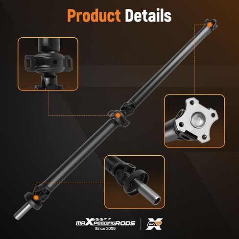مجموعة عمود الدفع الخلفي 79.488 بوصة من maXpeedingrods لسيارة Toyota Tacoma 2005-2015 4.0L RWD Crew Cab Pickup أو استبدال بيك اب ممتد # 37100-04352 37100-04351 936-726 in Saudi Arabia