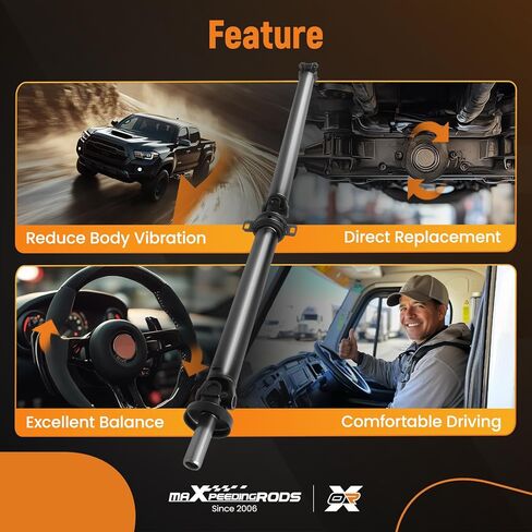مجموعة عمود الدفع الخلفي 79.488 بوصة من maXpeedingrods لسيارة Toyota Tacoma 2005-2015 4.0L RWD Crew Cab Pickup أو استبدال بيك اب ممتد # 37100-04352 37100-04351 936-726 in Saudi Arabia