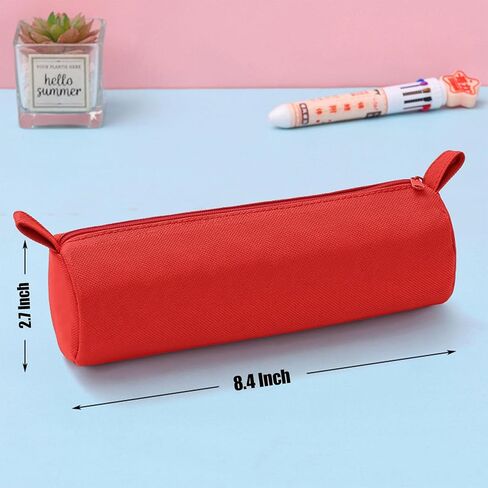 5Pack Oxford Cut Pencil Case Zipper Pen pouch bag Stationery Organizer Portable lightweight Storage Pouches for School & Office 8.4Inch (Yellow,Red,Blue,Black,White) in Saudi Arabia