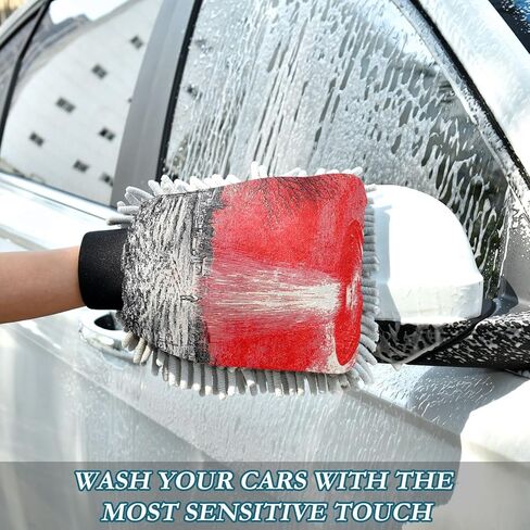AIXIWAWA Vintage UFO Poster Print Car Wash Mitt Washing Glove Scratch Free Water Absorbent 2 Pack Large in Saudi Arabia