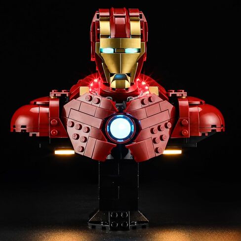 مجموعة إضاءة LED لتمثال Lego 76327 Iron Man MK4، متوافقة مع نموذج مكعبات البناء Lego 76327 (لا تتضمن مجموعة الكتل) in Kuwait