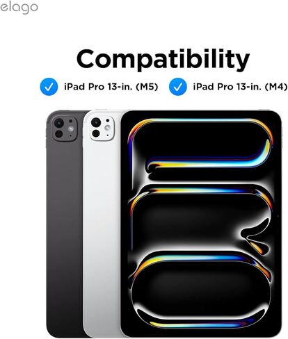 حافظة Elago المغناطيسية لجهاز iPad Pro مقاس 13 بوصة (M4) - يمكن ربط اللوحة الخلفية بالمواد المعدنية، وظيفة التنبيه/السكون، متوافقة مع Apple Pencil 2 [رمادي داكن] in Saudi Arabia