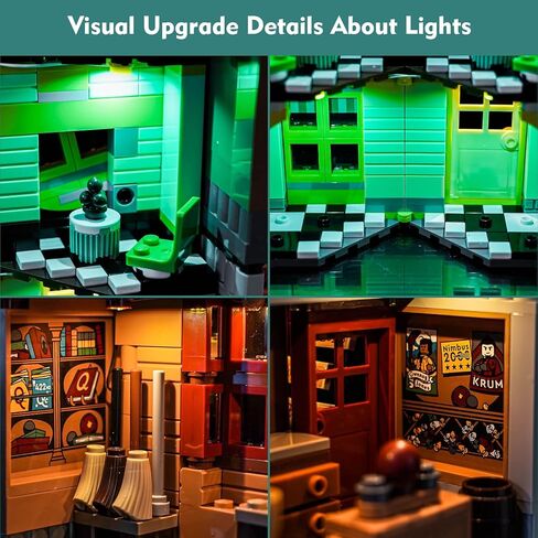 طقم إضاءة متوافق مع مستلزمات كويدتش عالية الجودة من Lego 76452 وصالون الآيس كريم - لا يوجد نموذج فقط، ملحقات إضاءة LED متوافقة مع Lego 76452 (الإصدار القياسي) in Saudi Arabia