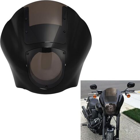 TCT-MOTORPARTS Black Quarter Fairing & Windshield Fit for Harley Dyna Fat Bob Low Rider Super Glide 1995-2005 Sportster Iron 883 1200 1988-2012 in Saudi Arabia