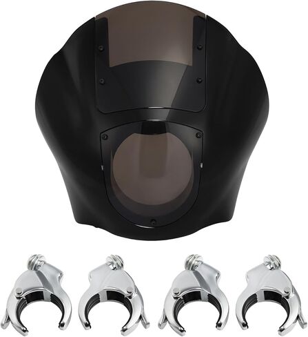 TCT-MOTORPARTS Black Quarter Fairing & Windshield Fit for Harley Dyna Fat Bob Low Rider Super Glide 1995-2005 Sportster Iron 883 1200 1988-2012 in Saudi Arabia
