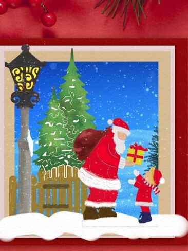 Santa Metal Cutting Dies, Christmas Tree Lantern Metal Die Cuts for Card Making Dies Templates Embossing Mould DIY Stencils Scrapbooking Craft Album Paper Card Decor in Saudi Arabia
