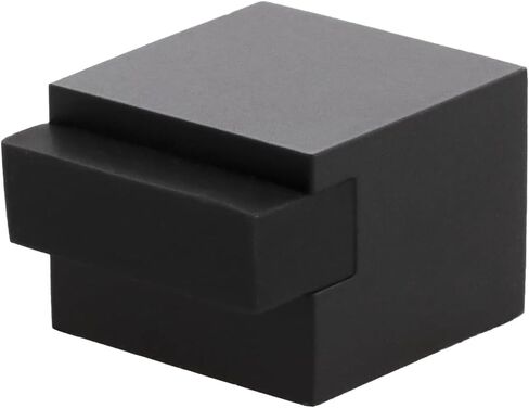 EVI Herrajes | Square Door Stop | 0,98 x 0,98 x 0,78 inch | Solid Brass, Rustic Finish - Black Rubber | Adhesive Mount | I-791/25RU in Kuwait
