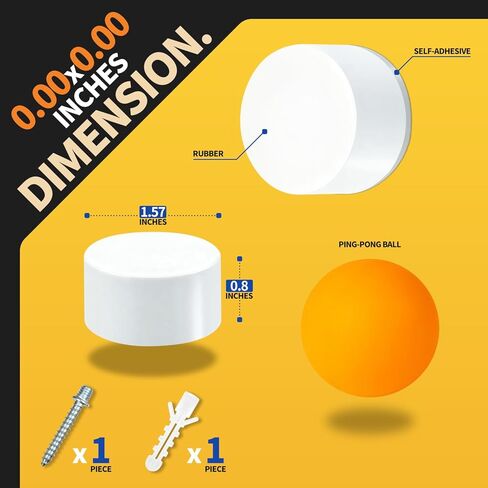 Door Stoppers – Versatile Wall & Cabinet Door Bumpers, No Drill Adhesive or Screw Mount, Premium Rubber, Dual Color Options, Sleek Design for Home and Office (2 Piece in White) in Saudi Arabia