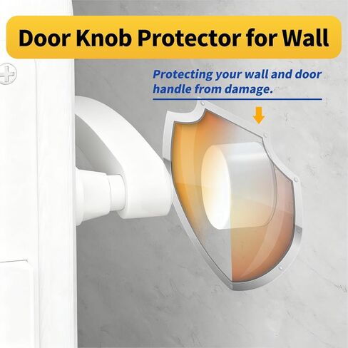 Door Stoppers – Versatile Wall & Cabinet Door Bumpers, No Drill Adhesive or Screw Mount, Premium Rubber, Dual Color Options, Sleek Design for Home and Office (2 Piece in White) in Saudi Arabia