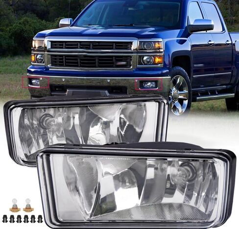 مصابيح الضباب PIT66 متوافقة مع Chevy Silverado 1500 2007-2015 /Chevy Avalanche 07-13 /Silverado 2500HD 3500HD 07-14/ Cadillac Escalade 07-08، مصابيح الضباب الأمامية اليسرى واليمنى Faros De Niebla in Kuwait