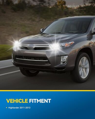 PHILTOP Headlights Assembly Compatible with 2011-2013 Toyota Highlander,Chrome Housing Clear Lens Amber Reflector,Halogen Headlamps (Driver + Passenger Side) in Saudi Arabia
