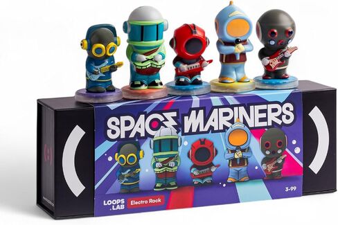 LOOPS Space Mariners - مجموعة تمثال تفاعلي لفرقة موسيقى الروك الكهربائية مكونة من 5 قطع in Saudi Arabia