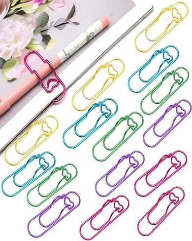 Zrwcvxy15 قطعة من مشابك القلم متعددة الوظائف حاملات أقلام الورق لأجهزة الكمبيوتر المحمولة والأوراق، لوازم مدرسية مكتبية كبيرة الحجم (ذهبي/فضي/ذهبي وردي) in Kuwait