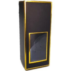 صندوق تعبئة للشحن، صندوق كرافت صغير بفتحة واضحة لزجاجة 1 أونصة / صندوق تعبئة الزجاجات 1 أونصة بطباعة ذهبية (1 أونصة 12 عبوة) in Kuwait