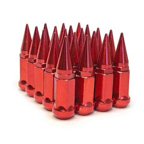 20 Red Spike Lug Nuts 14X1.5 for Chevy Camaro Dodge Challenger Charger Hellcat in Saudi Arabia