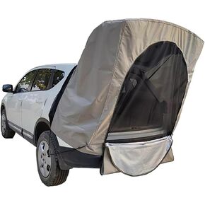 Tailgate Tent SUV Camping Awning Shade Compatible with for Tesla Model Y 2020–2024 Camping Auto Shade Smooth Ventilation,C-Three Side Extension-Black in Kuwait