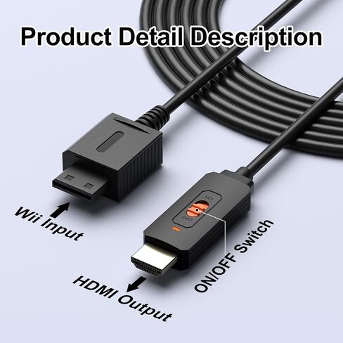 Wii to HDMI Adapter - Convert 1080P/720P Ypbpr Signals to Digital HDMI for Nintendo Wii and U in Kuwait