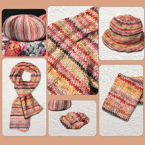 Colorful Soft Knitting Crafts Multicolor Crochet Yarn for DIY-Colour12 in Saudi Arabia