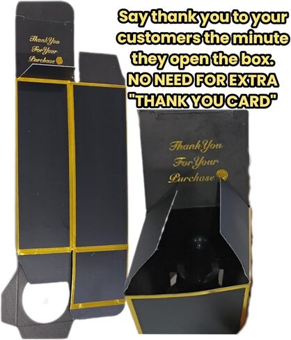 صندوق تعبئة للشحن، صندوق كرافت صغير بفتحة واضحة لزجاجة 1 أونصة / صندوق تعبئة الزجاجات 1 أونصة بطباعة ذهبية (1 أونصة 12 عبوة) in Kuwait