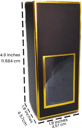 صندوق تعبئة للشحن، صندوق كرافت صغير بفتحة واضحة لزجاجة 1 أونصة / صندوق تعبئة الزجاجات 1 أونصة بطباعة ذهبية (1 أونصة 12 عبوة) in Kuwait