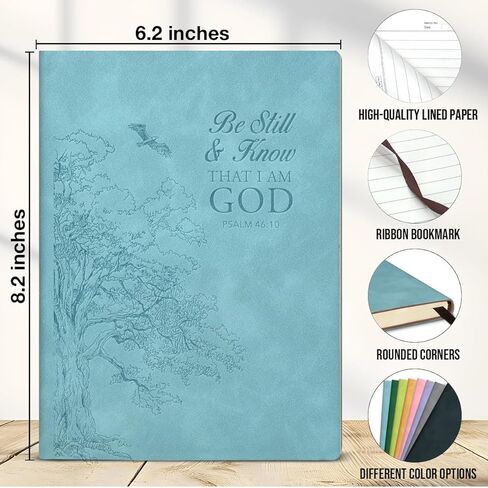 Christian Gifts Journal Notebook Bible Verse Be Still and Know That I Am God Scripture Religious Writing Notebook Gifts-Green in Saudi Arabia