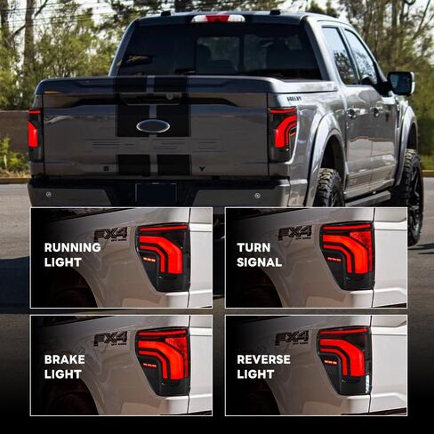 Tail Light For Ford F150 F-150 2021-2025 LED Taillights Assembly Compatible with F-150 All Models Smoke Lens Driver & Passenger Side Rear Lamps (1 Pair) in Saudi Arabia