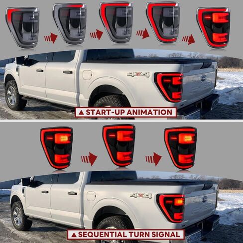 Tail Light For Ford F150 F-150 2021-2025 LED Taillights Assembly Compatible with F-150 All Models Smoke Lens Driver & Passenger Side Rear Lamps (1 Pair) in Saudi Arabia
