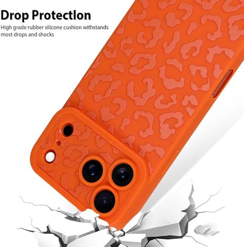 متوافق مع iPhone 16 Pro Leopard Case مقاوم للصدمات ناعم TPU من الدرجة العسكرية للحماية من السقوط بطباعة الفهد للنساء والفتيات لهاتف iPhone 16 Pro 6.3 بوصة أسود ليوبارد in Kuwait