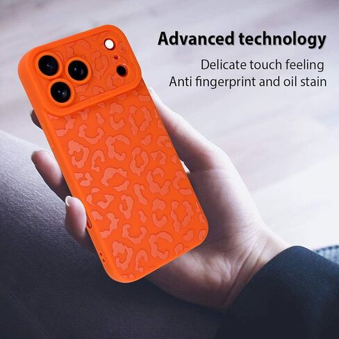 متوافق مع iPhone 16 Pro Leopard Case مقاوم للصدمات ناعم TPU من الدرجة العسكرية للحماية من السقوط بطباعة الفهد للنساء والفتيات لهاتف iPhone 16 Pro 6.3 بوصة أسود ليوبارد in Kuwait