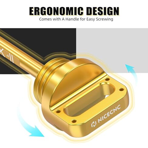 NICECNC Aluminium Engine Oil Fill Dipstick Compatible with Yamaha Raptor 700R YFM700R 2011-2026, Raptor 700 2009-2026 YFZ450 2004-2009 2012-2013 Gold in Saudi Arabia