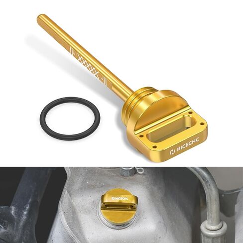 NICECNC Aluminium Engine Oil Fill Dipstick Compatible with Yamaha Raptor 700R YFM700R 2011-2026, Raptor 700 2009-2026 YFZ450 2004-2009 2012-2013 Gold in Saudi Arabia