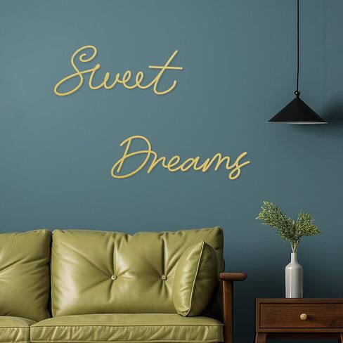 Zzbakress Sweet Dreams Wall Decor Metal Wall Art Large Modern Living Room Farmhouse Sign for Bedroom Black Metal Wall Art for Office and Home Wall Decor (Black, Farmhouse) in Saudi Arabia