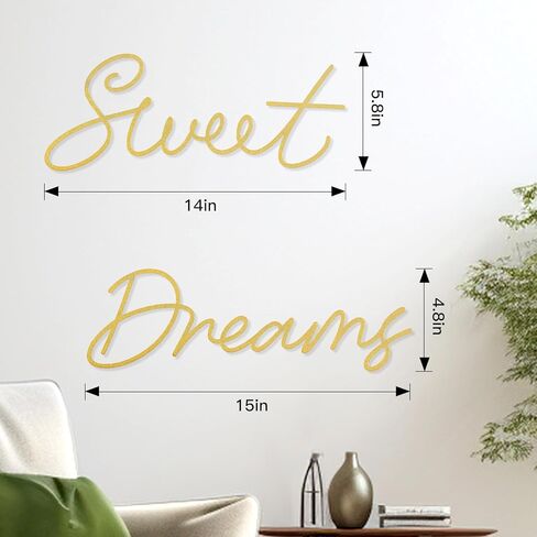 Zzbakress Sweet Dreams Wall Decor Metal Wall Art Large Modern Living Room Farmhouse Sign for Bedroom Black Metal Wall Art for Office and Home Wall Decor (Black, Farmhouse) in Saudi Arabia