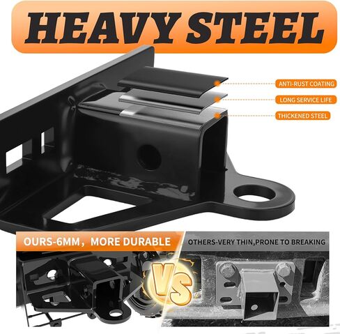 Zero Turn Lawn Mower Hitch with 1-1/4" Receiver - Upgrade 6mm Thicker Heavy Duty Steel Hitch Hold 7000LBS, Universal Fit for Most Tractor,Trailer,Golf Cart,ATV Etc (1-1/4 Inch Lawn Mower Hitch) in Saudi Arabia