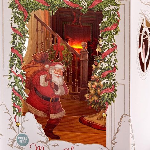 Hallmark Paper Wonder Musical Pop Up Christmas Card with Lights (Santa Claus, Plays O Christmas Tree) in Saudi Arabia