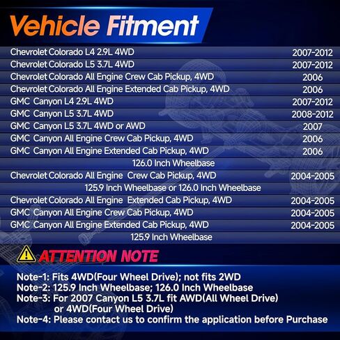946040 Rear Drive Shaft Assembly Fit forChevrolet Colorado & GMC Canyon 2004-2012 4WD AWD, OE 25787947 in Saudi Arabia