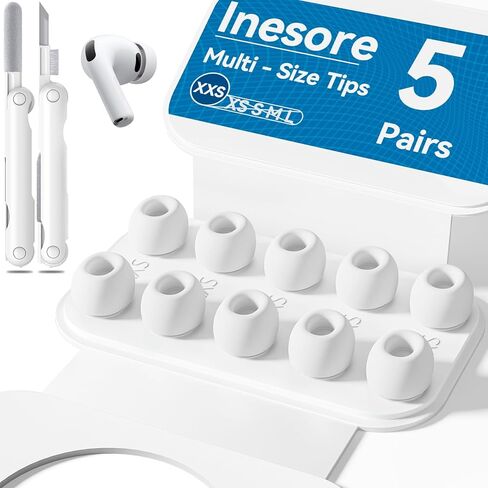 4-Pair Replacement Ear Tips for AirPods Pro 2nd/1st Generation with Portable Storage Box,Noise Reduction Holewith & Built-in dust Guard Screen,Silicone Ear Tips for Apple AirPods Pro (F-Green) in Saudi Arabia