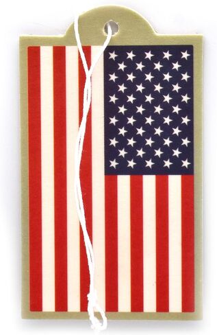 Elektroplate Red White and Blue American Flag Automotive Air Fresheners for Vehicles | New Car Scent (6-Pack) | Made in the USA in Saudi Arabia