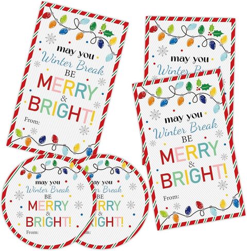 Merry Christmas Decorative Labels Stickers, Christmas Blue Bow Thank You Stickers to Envelopes, Gift Boxes, Seal Goodie Bags, 20 Round and 20 Rectangular Labels, Xmas Party Supplies-A02 in Saudi Arabia