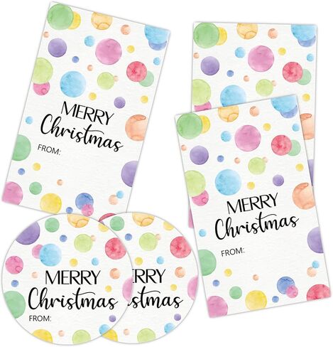 ملصقات ملصقات زخرفية لعيد الميلاد المجيد، ملصقات شكر على شكل فيونكة زرقاء لعيد الميلاد على الأظرف، وصناديق الهدايا، وأكياس الهدايا الجيدة، 20 ملصقًا دائريًا و20 مستطيلًا، لوازم حفلات عيد الميلاد-A02 in Kuwait