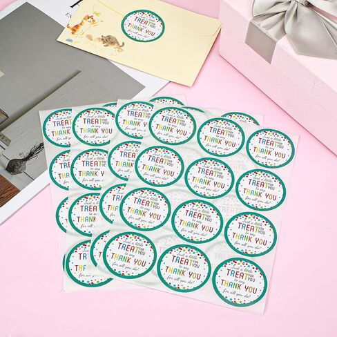 240 Pcs Thank You for All You Do Stickers, 2 Inch Round Thanks Stickers for Packaging, Colorful Dots Appreciation Sticker for Gift Tags, Envelope Seals, Reward Labels, Party Favors in Saudi Arabia