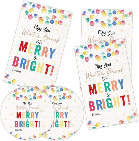 Merry Christmas Decorative Labels Stickers, Christmas Blue Bow Thank You Stickers to Envelopes, Gift Boxes, Seal Goodie Bags, 20 Round and 20 Rectangular Labels, Xmas Party Supplies-A02 in Saudi Arabia