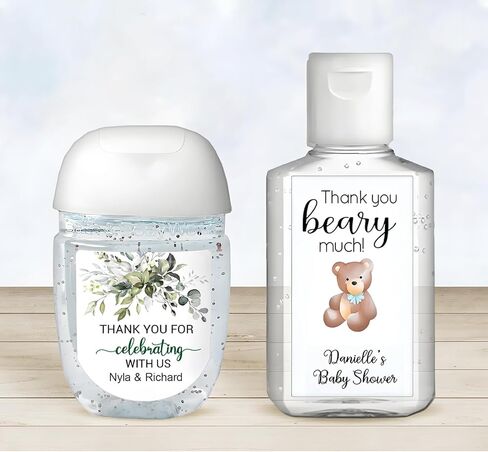 50 قطعة مخصصة مقاوم للماء استحمام الطفل المطهر ملصقات لاصقة شخصية شكرا لك ملصقات لصالح الزفاف للحمام والجسم يعمل in Kuwait