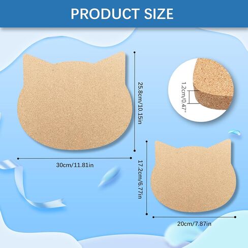 Cat Pin Board Cork Board 11.8 * 7.9inch Two Size Display Board Wall Mounted Cork Board for Brooch Pin Storage, Office Home Festival Valentine's Decor (Two Cats) in Saudi Arabia