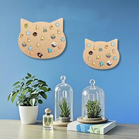 Cat Pin Board Cork Board 11.8 * 7.9inch Two Size Display Board Wall Mounted Cork Board for Brooch Pin Storage, Office Home Festival Valentine's Decor (Two Cats) in Saudi Arabia