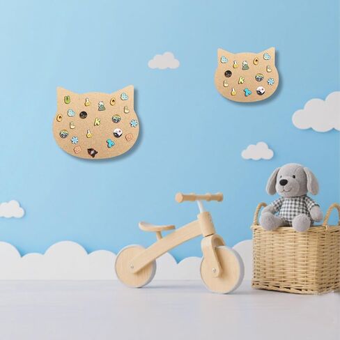 Cat Pin Board Cork Board 11.8 * 7.9inch Two Size Display Board Wall Mounted Cork Board for Brooch Pin Storage, Office Home Festival Valentine's Decor (Two Cats) in Saudi Arabia